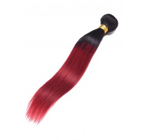 Indian Virgin Human Hair Ombre Straight Hair Weft -  24inch