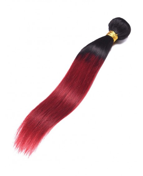 Indian Virgin Human Hair Ombre Straight Hair Weft -  24inch