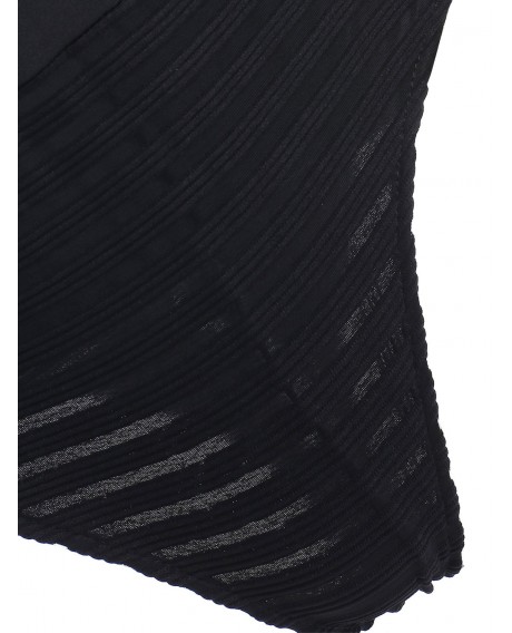 Halter Neck Padded Swimwear - Black L