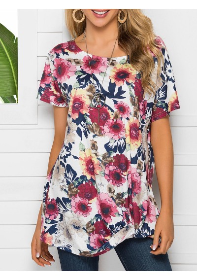 Twisted Floral T-shirt -  S