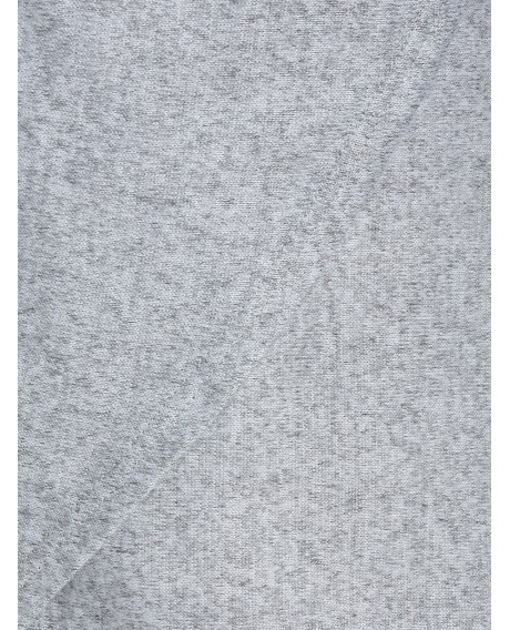 Long Sleeve Cowl Neck Printed T Shirt - Gray Cloud M