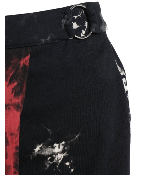 Halloween High Waist Mini Pleated Skirt - Black L