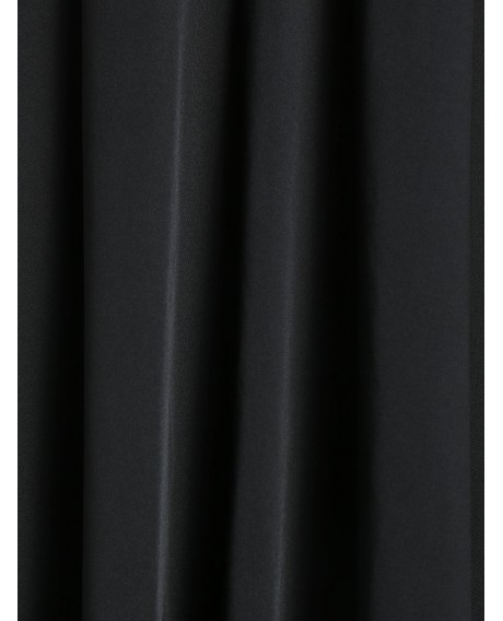 Plus Size Lace Up Asymmetrical Hooded Dress - Black L