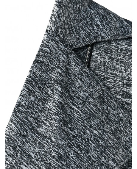 Plus Size Marled Jacket - Gray L