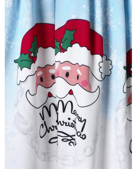 Plus Size Santa Clause Print Christmas Skirt -  2x