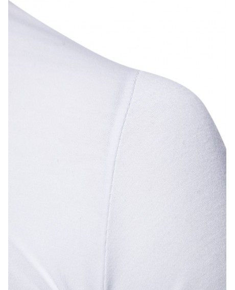 Color Spliced Crew Neck T-shirt - White M